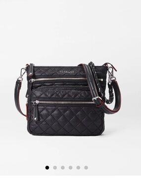 MZ Wallace Downtown Crosby Crossbody Black Quilted Nylon Bag w/ Dust Bag